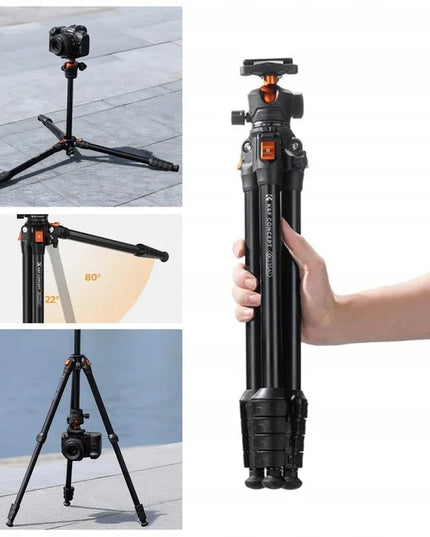 162 cm fotografijos trikojis K&F Concept KF09.161 su telefono laikikliu