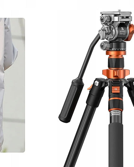 Foto ir vaizdo įrašų trikojis K&F Concept K234A7 su skysčine galvute FH-03