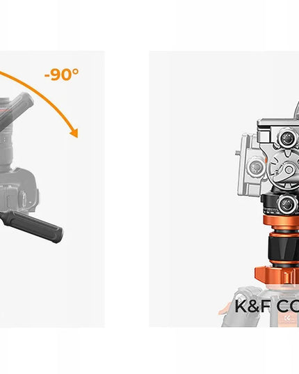 Foto ir vaizdo įrašų trikojis K&F Concept K234A7 su skysčine galvute FH-03