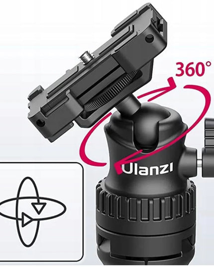 Stalinis monopodas ULANZI MT-34 beveidrodiniam fotoaparatui, vaizdo kamerai ir išmaniajam telefonui