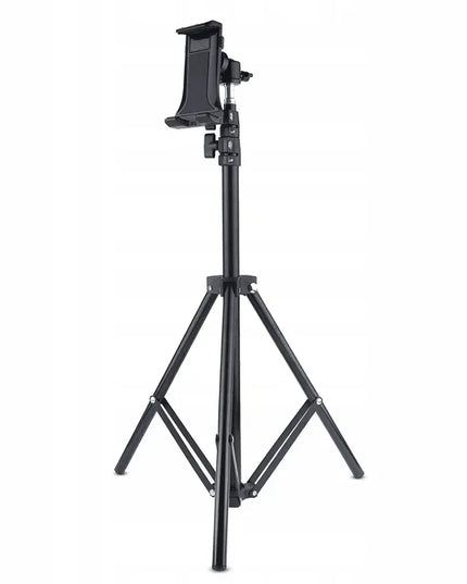 Universalaus 160 cm trikojo stovas su laikikliu fotoaparatui, telefonui ir planšetei, 3,5–10″