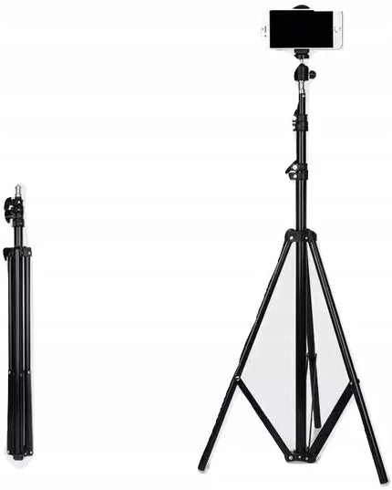 Trikojis stovas fotoaparatui ir telefonui, skirtas vaizdo tinklaraščiams, 72–210 cm, aukštas, maks. 210 cm