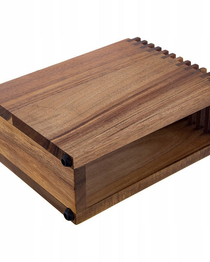 Medinis stovas virtuviniams peiliams, universalus