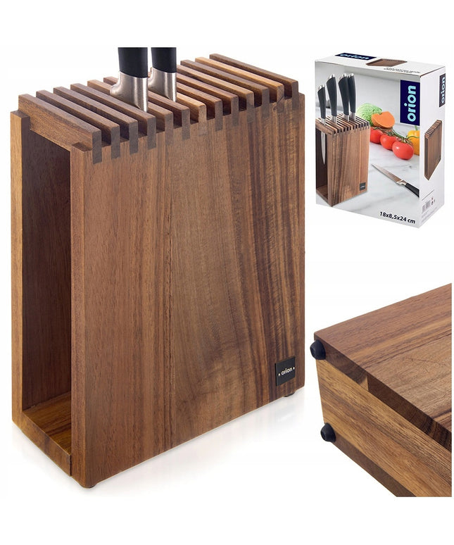 Medinis stovas virtuviniams peiliams, universalus