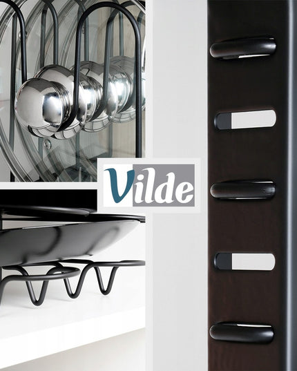 Stovas virtuvinis organizatorius lentyna laikiklis puodams keptuvėms dangteliams lėkštėms