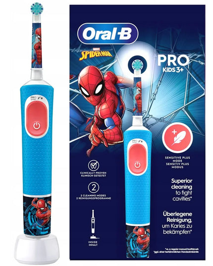 Elektrinis dantu šepetelis vaikams Oral-B Vitality Pro D103 Kids Spiderman