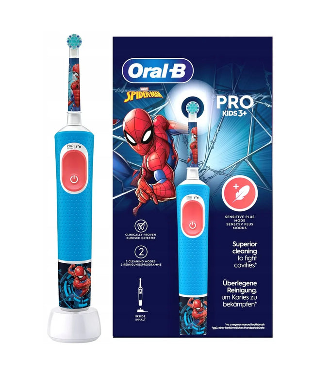 Elektrinis dantu šepetelis vaikams Oral-B Vitality Pro D103 Kids Spiderman
