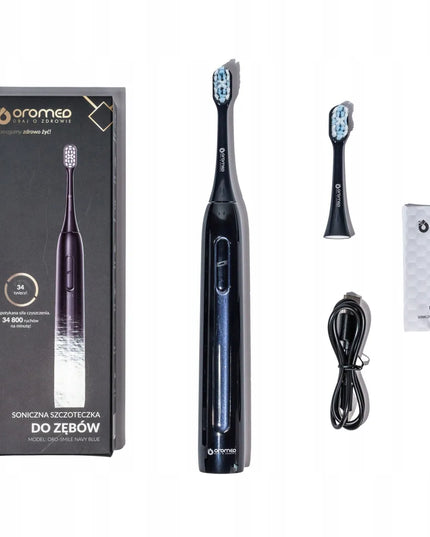 Oromed ORO-SMILE Navy Blue – garsinis dantų šepetėlis, 5 režimai, IPX7, USB-C