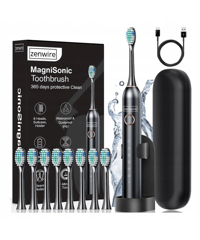 Magnetinis soninis elektrinis dantų šepetėlis vaikams ir suaugusiems Zenwire