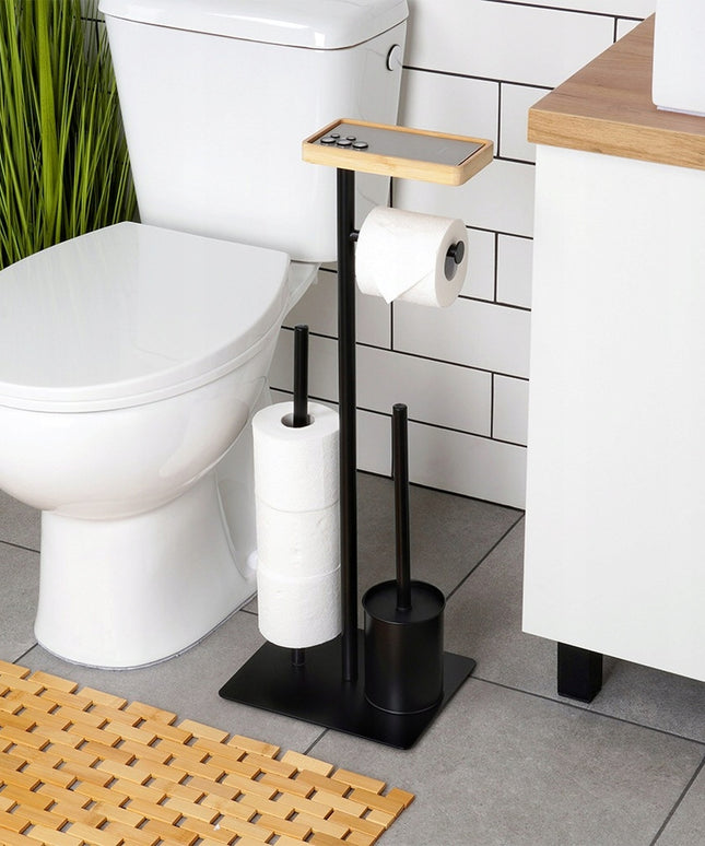 Šepetys SILIKONOWA vonios WC tualetinis tualetinio popieriaus laikiklis 2 viename