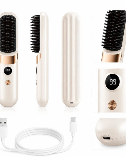 GlamBrush elektrinis plaukus tiesinantis šepetys, 4 temperatūros lygiai, jonizacija