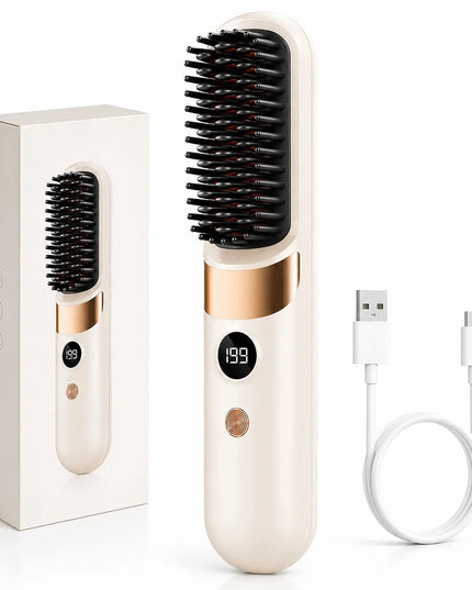 GlamBrush elektrinis plaukus tiesinantis šepetys, 4 temperatūros lygiai, jonizacija