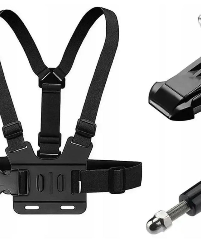 Krūtinės diržai kamerai GoPro Hero, DJI, Insta360 su greitojo atjungimo jungtimi
