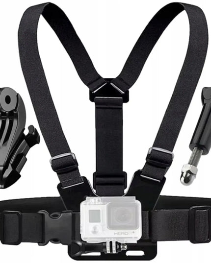 Krūtinės diržai kamerai GoPro Hero, DJI, Insta360 su greitojo atjungimo jungtimi