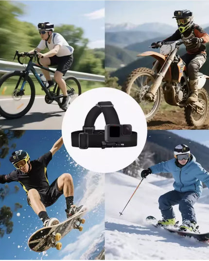 Sunnylife galvos ir šalmo dirželis – laikiklis sportinėms kameroms GoPro Hero, DJI, SJCAM