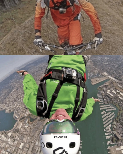 Sunnylife krūtinės laikiklis su diržais GoPro Hero, DJI Osmo Action ir Pocket kameroms
