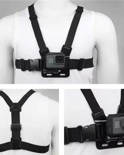Sunnylife krūtinės laikiklis su diržais GoPro Hero, DJI Osmo Action ir Pocket kameroms