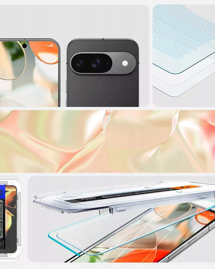 Grūdintas stiklas Google Pixel 9 / 9 Pro / 10 / 10 Pro, Spigen EZ Fit, 2 vnt.
