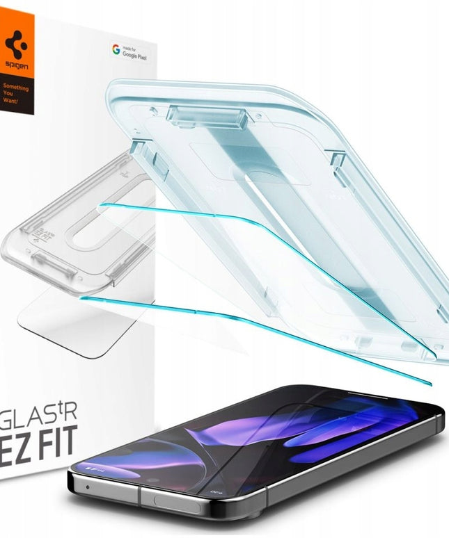 Grūdintas stiklas Google Pixel 9 / 9 Pro / 10 / 10 Pro, Spigen EZ Fit, 2 vnt.