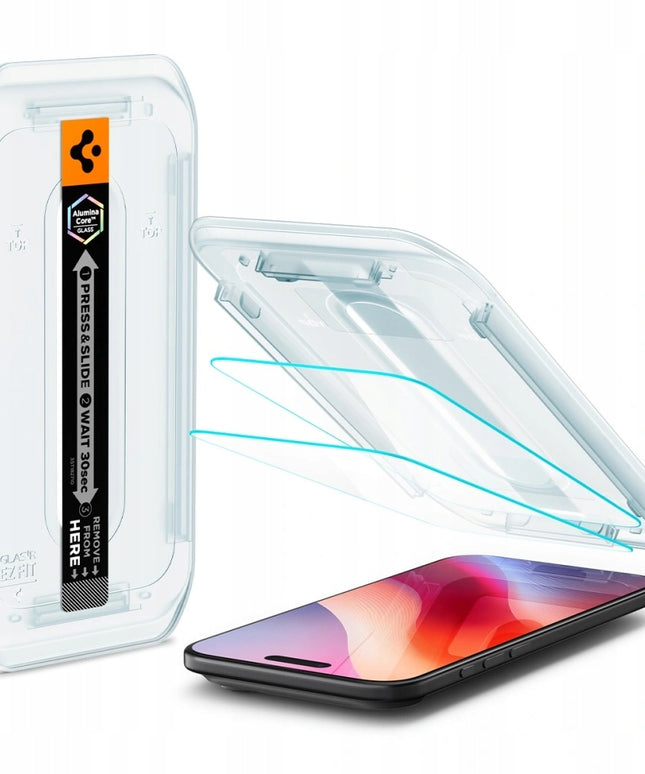 Grūdintas stiklas Apple iPhone 17 Air Spigen Glas.Tr ”Ez Fit” 2 vnt.