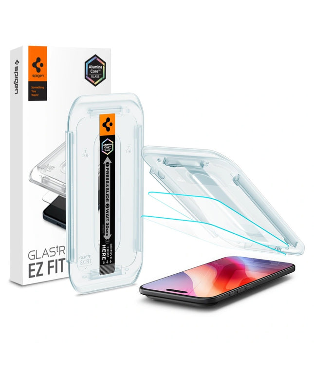 Grūdintas stiklas Apple iPhone 17 Air Spigen Glas.Tr ”Ez Fit” 2 vnt.