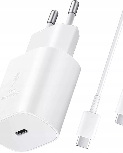 Spartusis sieninis įkroviklis Hello Case USB-C PD 25W + USB-C į USB-C laidas 1m
