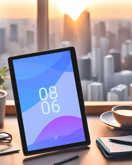 TABLETĖ ANDROID 10" LTE 4/128GB 8000 mAh WIFI GPS SIM KROVIKLIS STILIUS JUODA