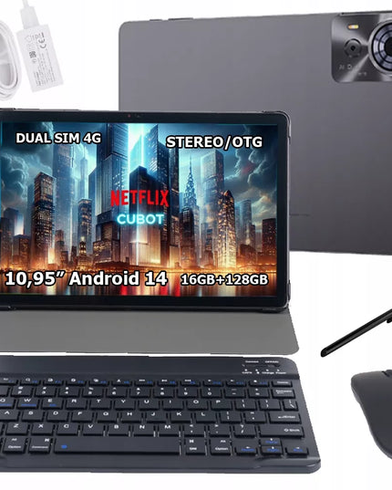 PLANŠETINIS KOMPIUTERIS CUBOT TAB 70 10,95" 16/128GB LTE 4G GPS WIFI ANDROID KLAVIATŪRA PELĖ