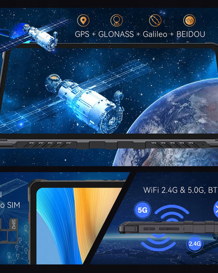 STIPRUS TABLETINIS KOMPIUTERIS, SUSTIPRINTAS CUBOT KING KONG TAB 2 10,1" DVI SIM KORTELĖS, GPS