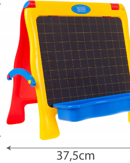 Magnetinė kreidelinė lenta, dvipusė, sausai valoma, su raidutėmis vaikams