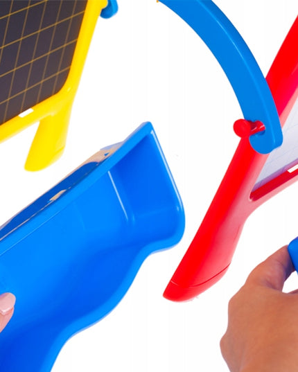 Magnetinė kreidelinė lenta, dvipusė, sausai valoma, su raidutėmis vaikams