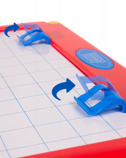 Magnetinė kreidelinė lenta, dvipusė, sausai valoma, su raidutėmis vaikams