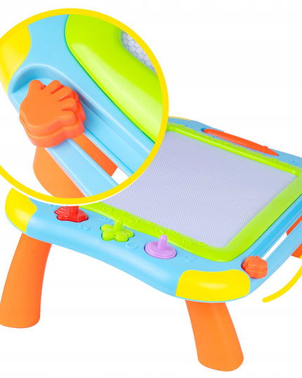 Piešimo lenta-stalas 2in1 vaikams su trintuku, grafinė planšetė su rašikliu