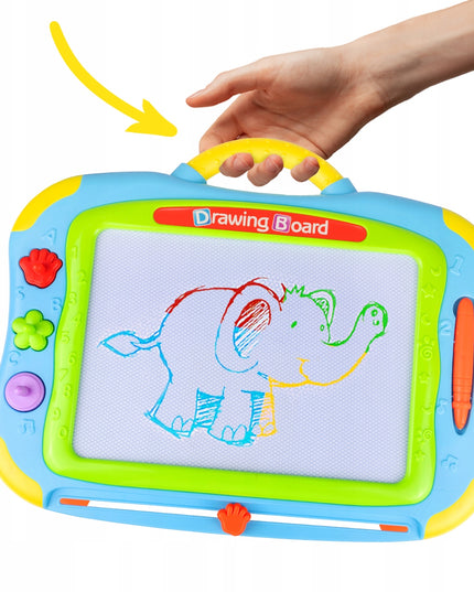 Piešimo lenta-stalas 2in1 vaikams su trintuku, grafinė planšetė su rašikliu