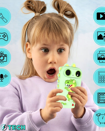 VAIKAMS SKIRTAS ŽAISLINIS SKAITMENINIS FOTOAPARATAS EDUKACINIS KAMERA + 32GB KORTELĖ