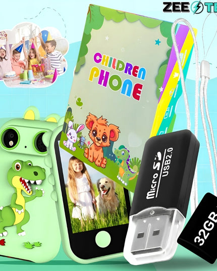 VAIKAMS SKIRTAS ŽAISLINIS SKAITMENINIS FOTOAPARATAS EDUKACINIS KAMERA + 32GB KORTELĖ