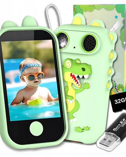 VAIKAMS SKIRTAS ŽAISLINIS SKAITMENINIS FOTOAPARATAS EDUKACINIS KAMERA + 32GB KORTELĖ