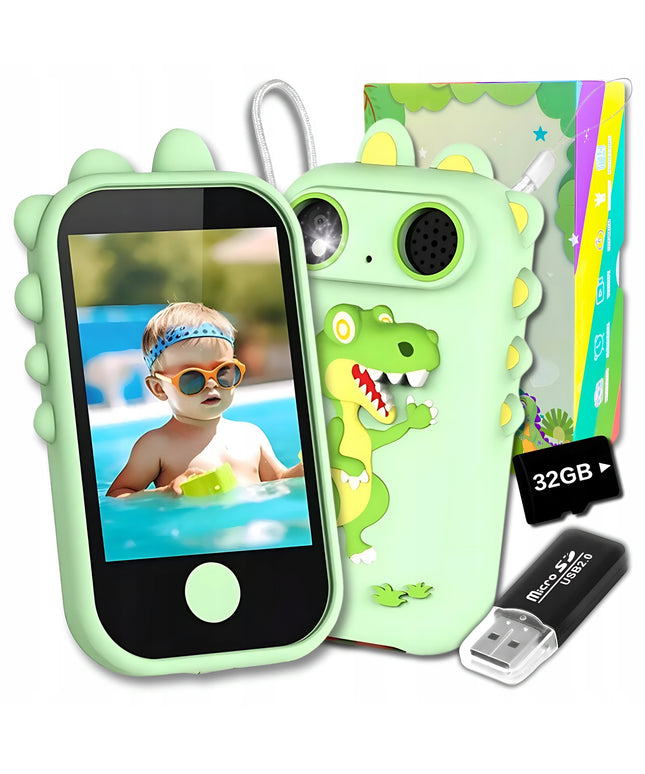 VAIKAMS SKIRTAS ŽAISLINIS SKAITMENINIS FOTOAPARATAS EDUKACINIS KAMERA + 32GB KORTELĖ