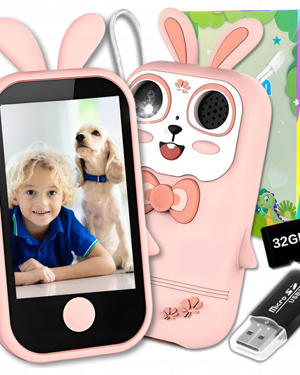 VAIKAMS SKIRTAS ŽAISLINIS SKAITMENINIS FOTOAPARATAS EDUKACINIS KAMERA + 32GB KORTELĖ