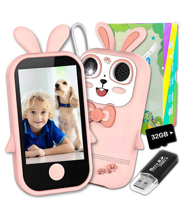 VAIKAMS SKIRTAS ŽAISLINIS SKAITMENINIS FOTOAPARATAS EDUKACINIS KAMERA + 32GB KORTELĖ