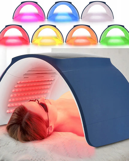 LED šviesos terapijos įrenginys odos priežiūrai, 7 spalvos