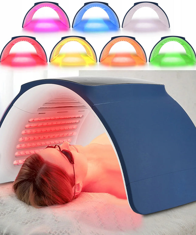 LED šviesos terapijos įrenginys odos priežiūrai, 7 spalvos