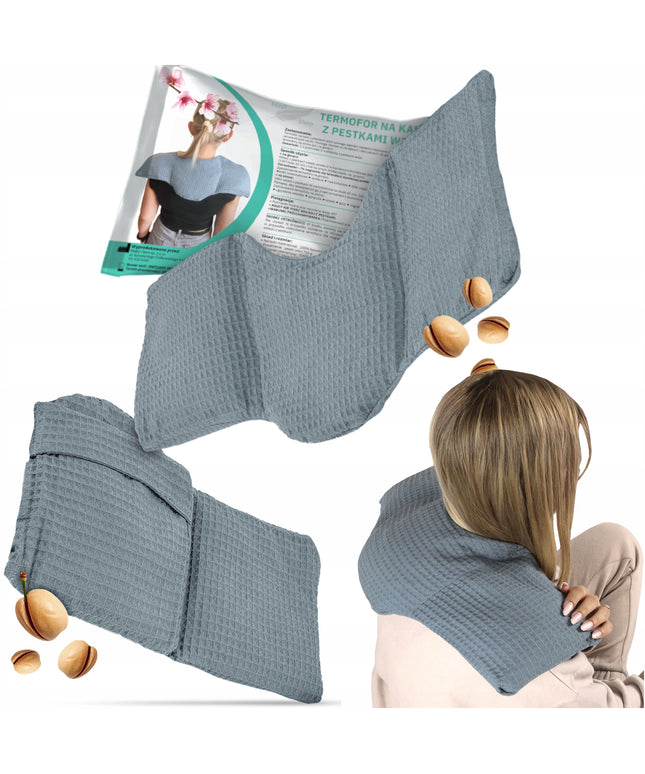 TERMOFORAS SU VYŠNIŲ KAULIUKAIS KAKLUI, DIDELIS, NUO SKAUSMO, KARŠČIAVIMO, ŠALTO IR ŠILTO