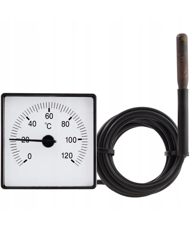 Analoginis diskinis termometras su zondu 0-120°C TPM03K