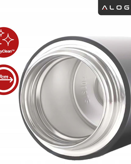 Plieninė pietų termosinė dėžutė, maisto termosas, išlaiko šaltį 24 valandas - PREMIUM