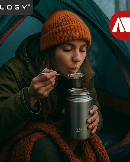 Plieninė pietų termosinė dėžutė, maisto termosas, išlaiko šaltį 24 valandas - PREMIUM