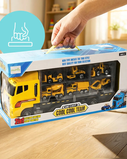 MalPlay sunkvežimis su transporto priemonių rinkiniu