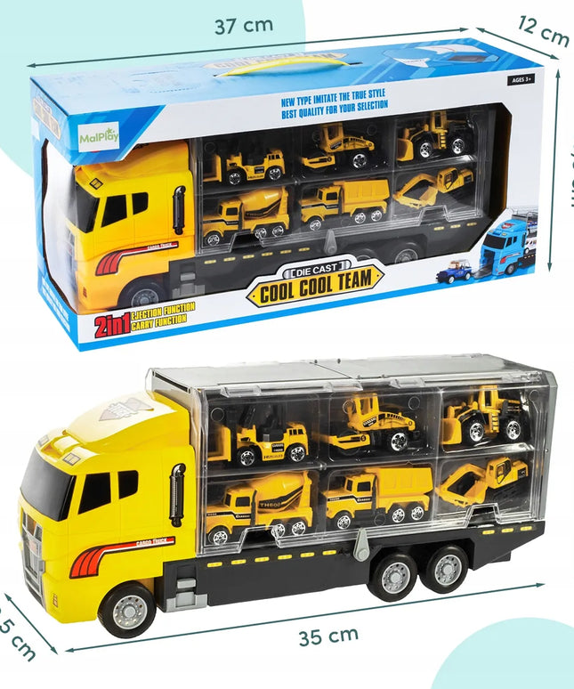MalPlay sunkvežimis su transporto priemonių rinkiniu