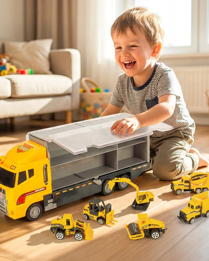 MalPlay sunkvežimis su transporto priemonių rinkiniu