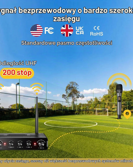 TONOR TW350 UHF belaidžių mikrofonų sistema karaokei, 2 vnt.